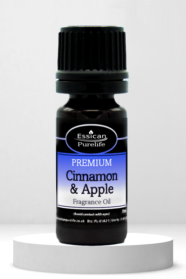 Essican Purelife Cinnamon and Apple fragrance oil 10ml.